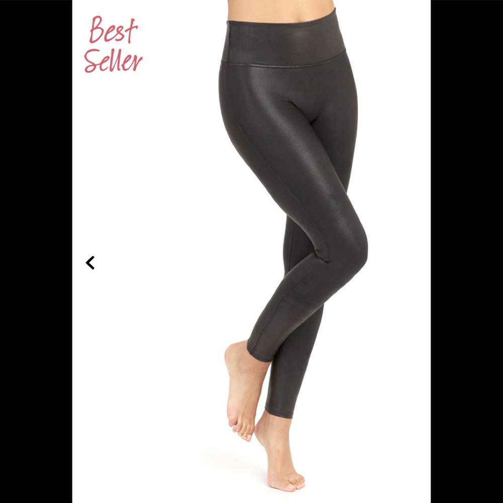 NWT SPANX FAUX LEATHER LEGGINGS BLACK SZ SMALL